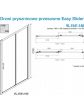 Sliding semi-frameless alcove niche shower door Easy Slider 140x190 cm - 3